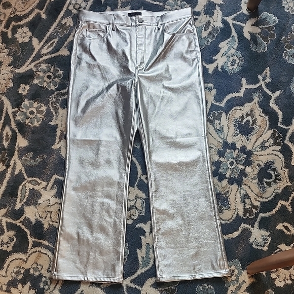 Ann Taylor Pants - Ann Taylor | Shimmering Silver Jeans Size 12